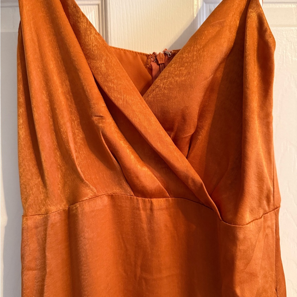 Lulu's Constantine Rust Orange Maxi Dress - Picture 4 of 7